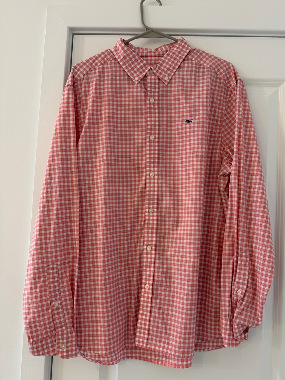 Vineyard Vines Red and White Gingham Button-Down Shirt